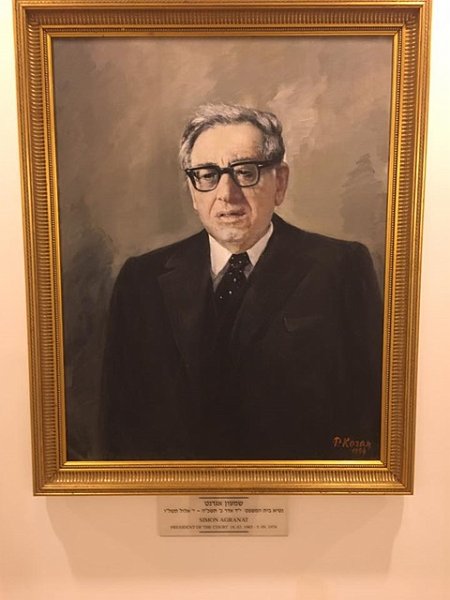 Shimon Agranat President of the Supreme court 1965-75 Oil on canvas 100x80